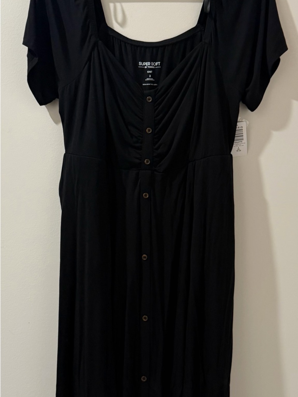 torrid Black Supersoft Midi Dress size 2
